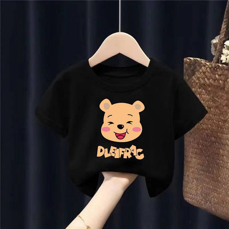 ÁO THUN CỘC TAY HÌNH GẤU POOL DỄ THƯƠNG CHO BÉ TRAI BÉ GÁI