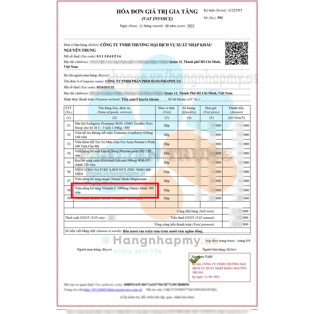 Viên uống bổ sung Vitamin C 1000mg Nature Made 300 viên của Mỹ