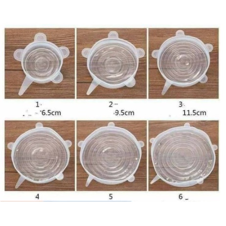 Bộ 6 Cái Silicon Bịt Thức Ăn