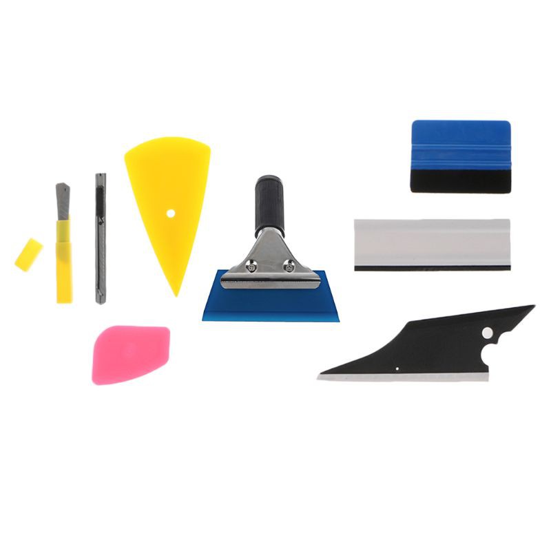 ❤❤ 8Pcs Car Window Tint Wrapping Vinyl Tools Squeegee Scraper Applicator Kits Set