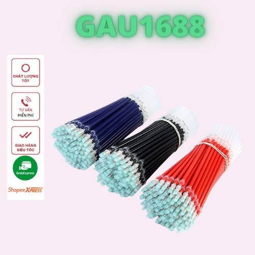 Combo 100 ngòi ruột bút bi nước thay vào bút chữ A và bút cute bán buôn siêu rẻ GAU1688