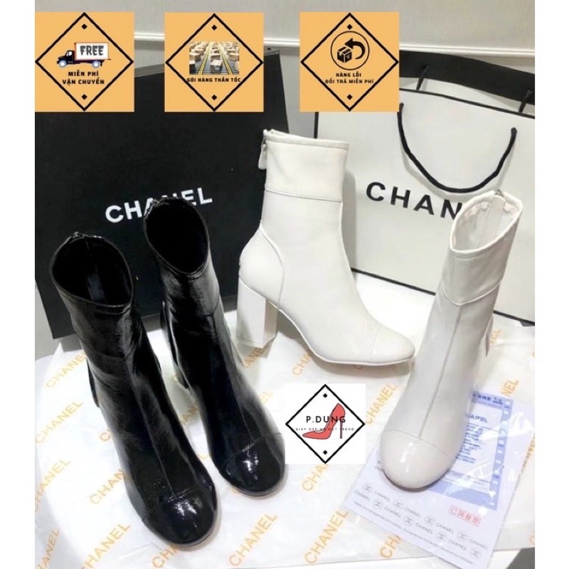 Bốt Cao Gót Chanel fullbox + bill + túi giấy Mẫu boot hot 2021 | BigBuy360 - bigbuy360.vn