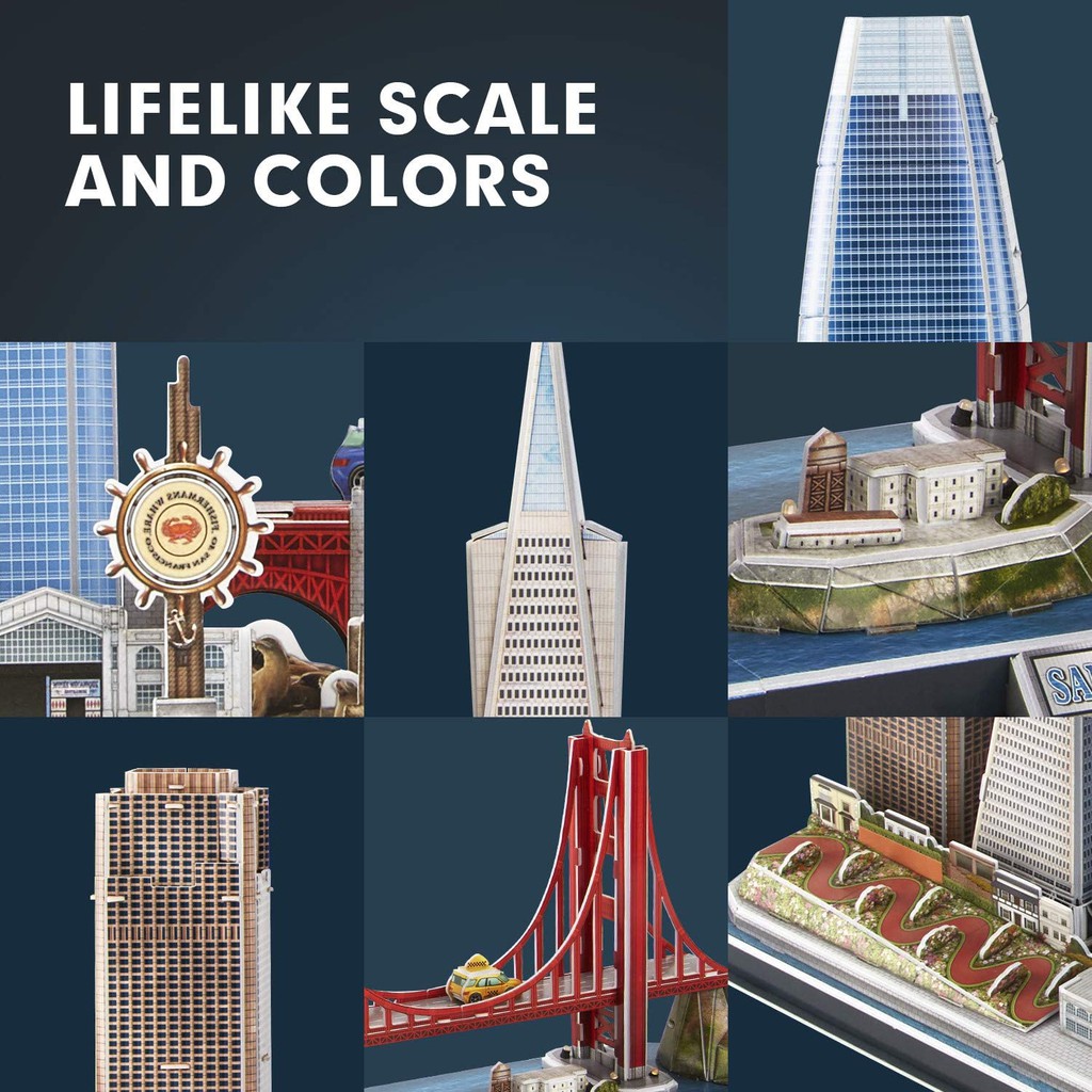 Mô Hình Giấy 3D CubicFun - Led Cityline San Francisco L524h