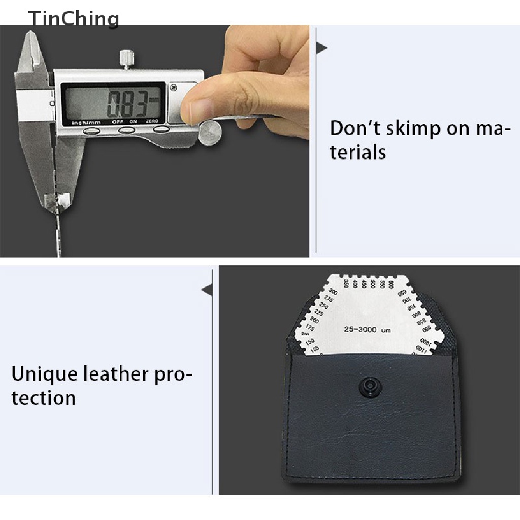 Lược Đo Độ Dày Màng Ướt Màu Bạc 25-3000um