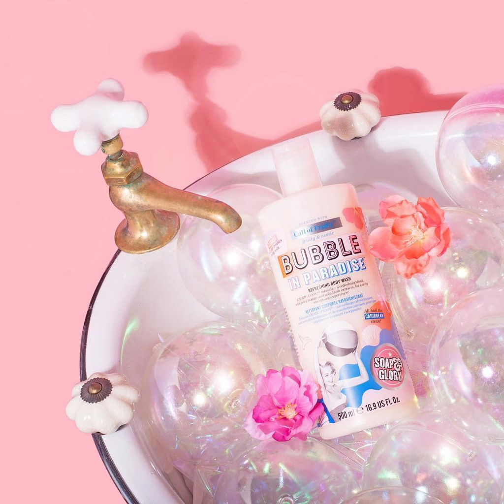 [mẫu mới 500ml] Sữa tắm Soap and Glory hương trái cây Call of Fruity Bubble in Paradise Refreshing Shower Gel 500ml