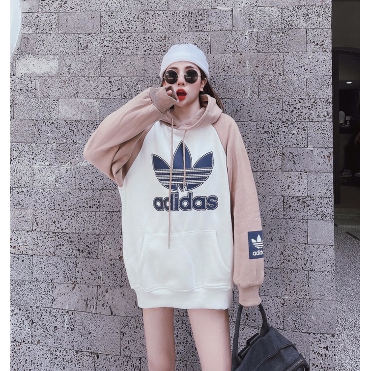 ⚡️BÁN SỈ⚡️Áo hoodie có mũ hồng trắng