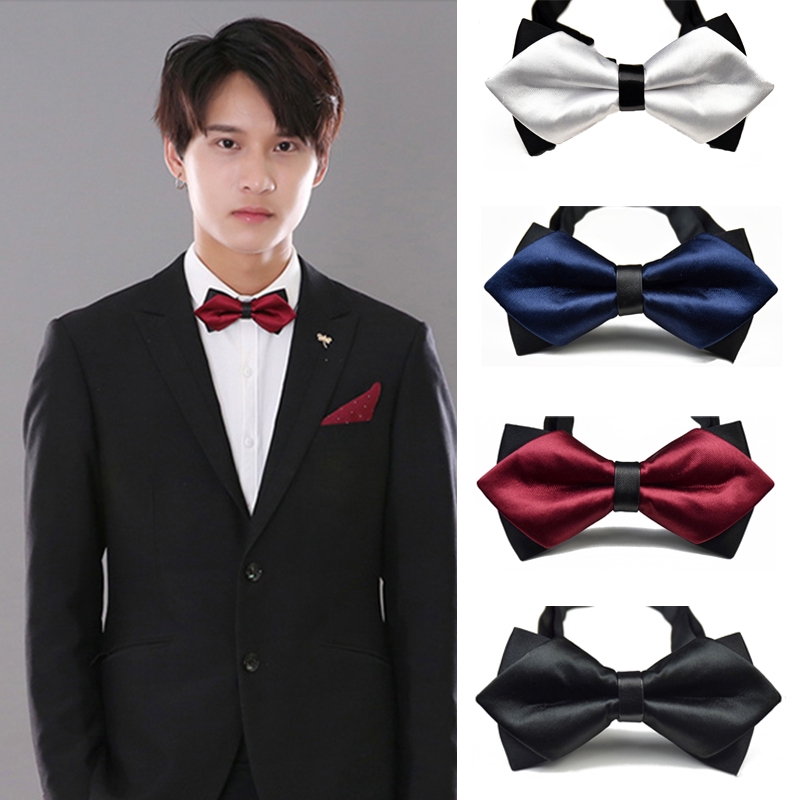 Nơ Đeo Cổ Áo Thiết Kế 2 Lớp Thời Trang Cho Nam