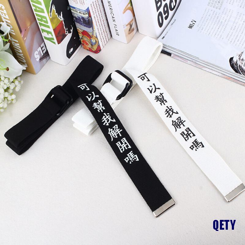 Thắt lưng bằng vải canvas hai khóa thời trang đơn giản sành điệu cho nam nữ