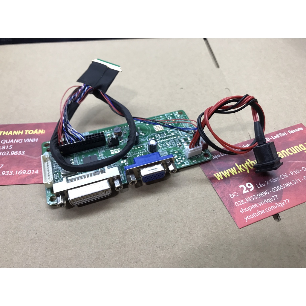 Bộ giải mã LCD cho màn hình laptop LTN140AT07 1366x768 Led 40p có DVI VGA (ko kèm phím)