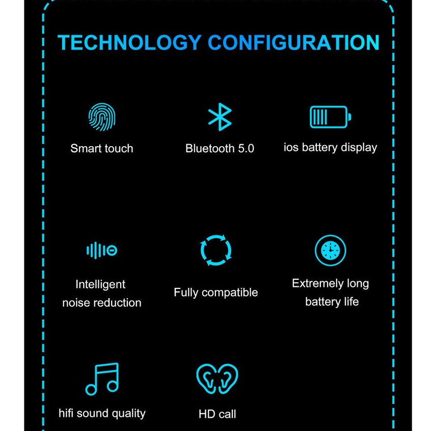 Tai Nghe Bluetooth Nhét Tai True Wireless TWS Không Dây 5.0 HIFI Thể Thao Có mic hiện thị pin mã W13 pk thiên hoang .