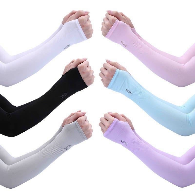 🌟RẺ VÔ ĐỊCH Găng tay chống nắng Ống Tay Chống Nắng . xỏ ngón Let's Slim chống tia uv. Siêu dai.