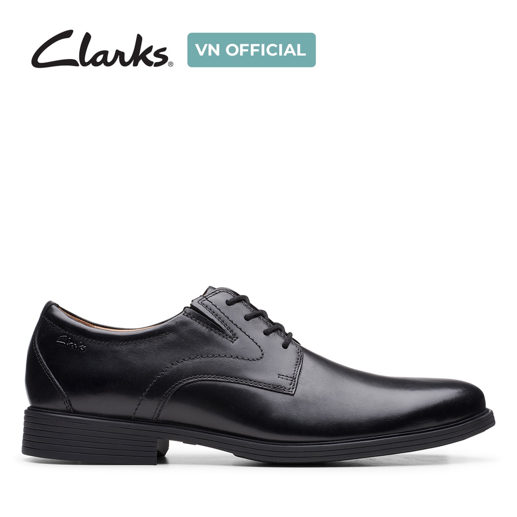 Giày buộc dây nam CLARKS Whiddon Plain màu đen
