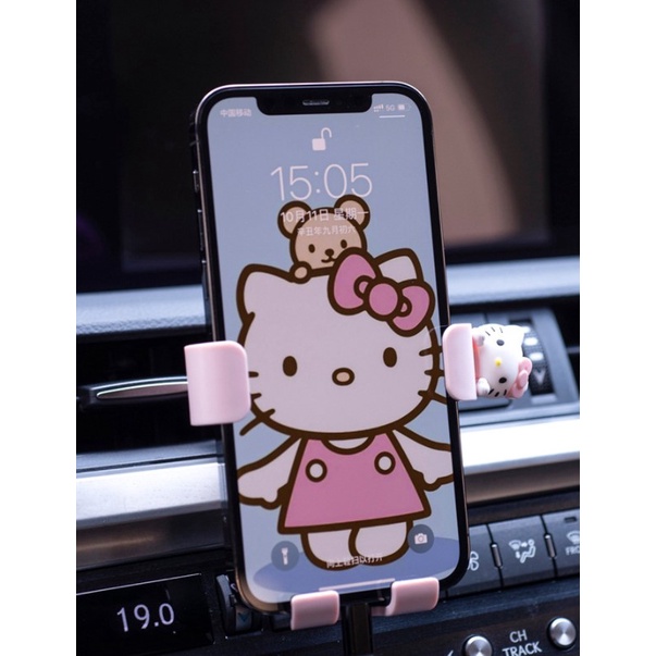 Giá đỡ điện thoại trên ô tô Hình catoon dễ thương Thiết kế lỗ thông hơi ổn định Tản nhiệt với đệm silicon mềm Winter064