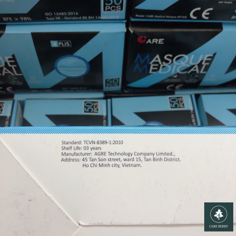 Khẩu trang y tế ARE 4 lớp kháng khuẩn hộp 50 cái đạt tiêu chuẩn