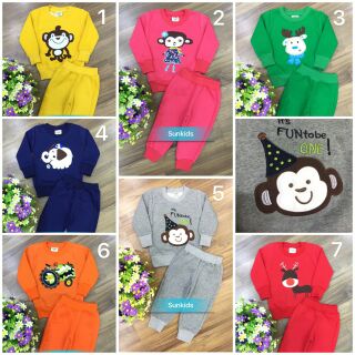 Combo 1ri bộ nỉ thú bé trai và 1 ri bộ place 1-8