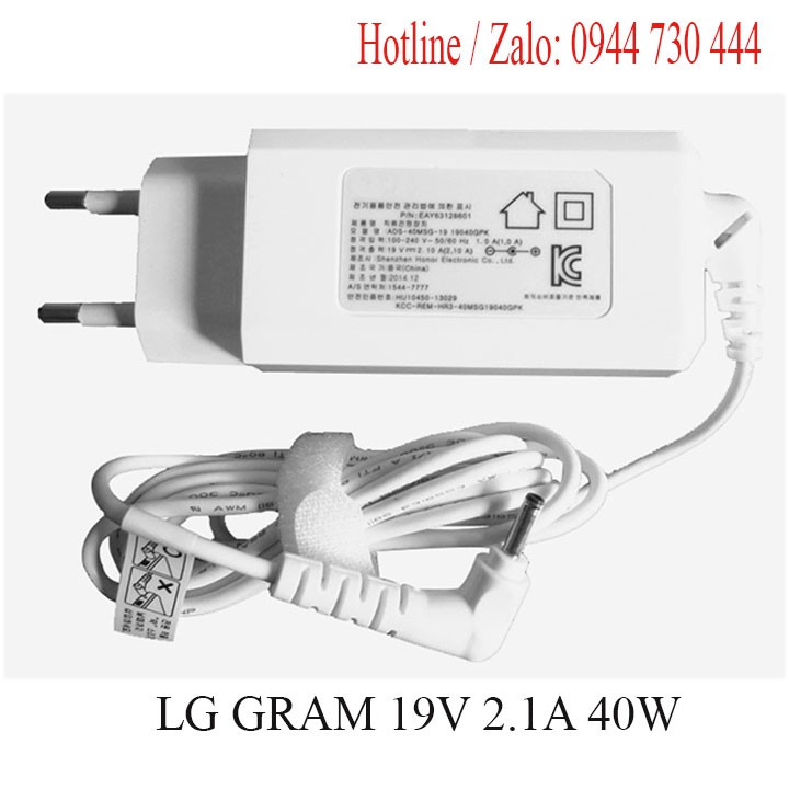 Sạc pin laptop LG gram 15Z950 19v 2.1a