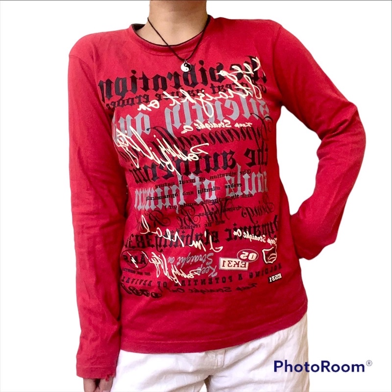 | 2hand | Áo tay dài Y2K punk rock emo grunge indie vintage thu đông