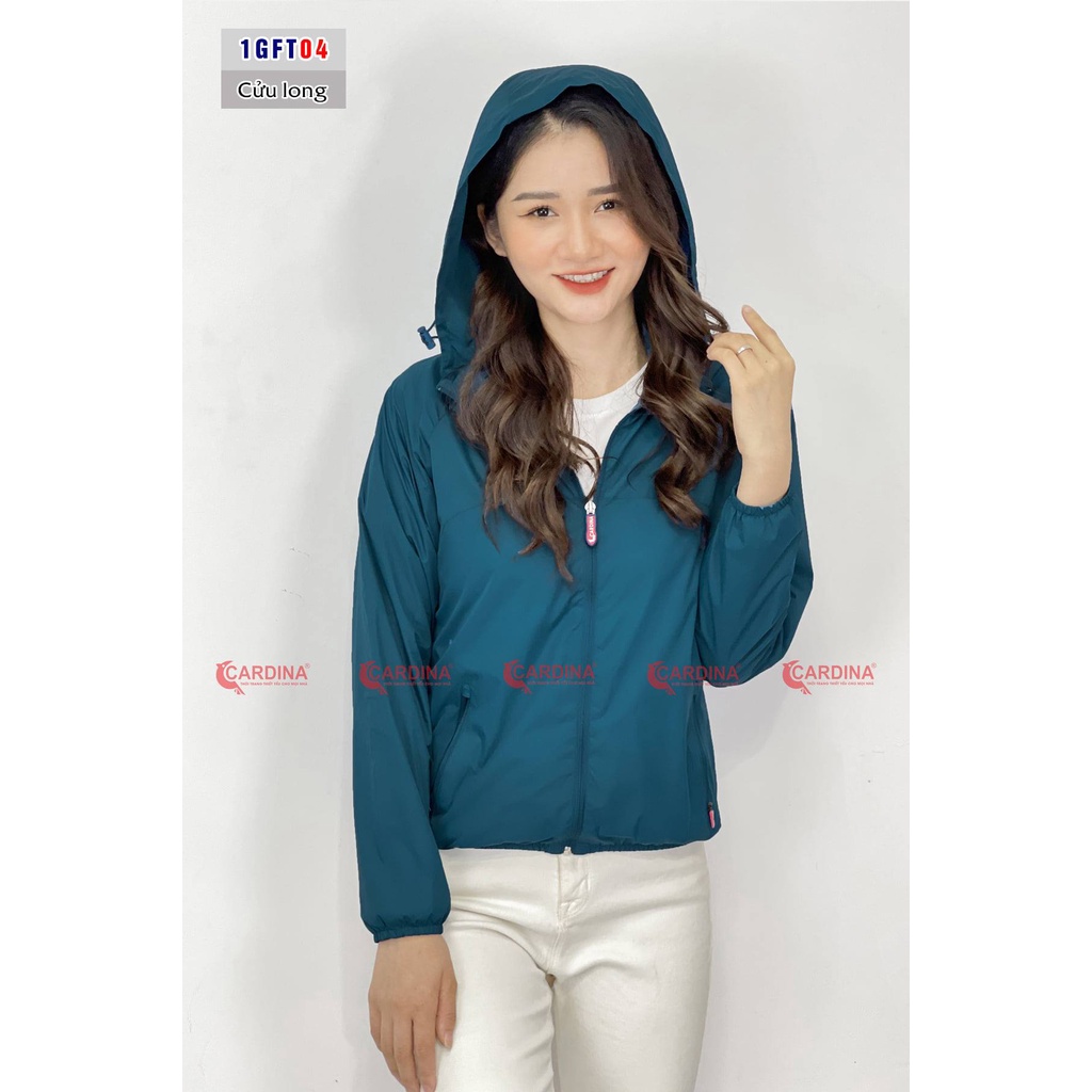 [CHÍNH HÃNG] Áo khoác gió nữ 2 lớp vân xước Cardina cản gió chống nước - kèm túi đựng siêu gọn | BigBuy360 - bigbuy360.vn