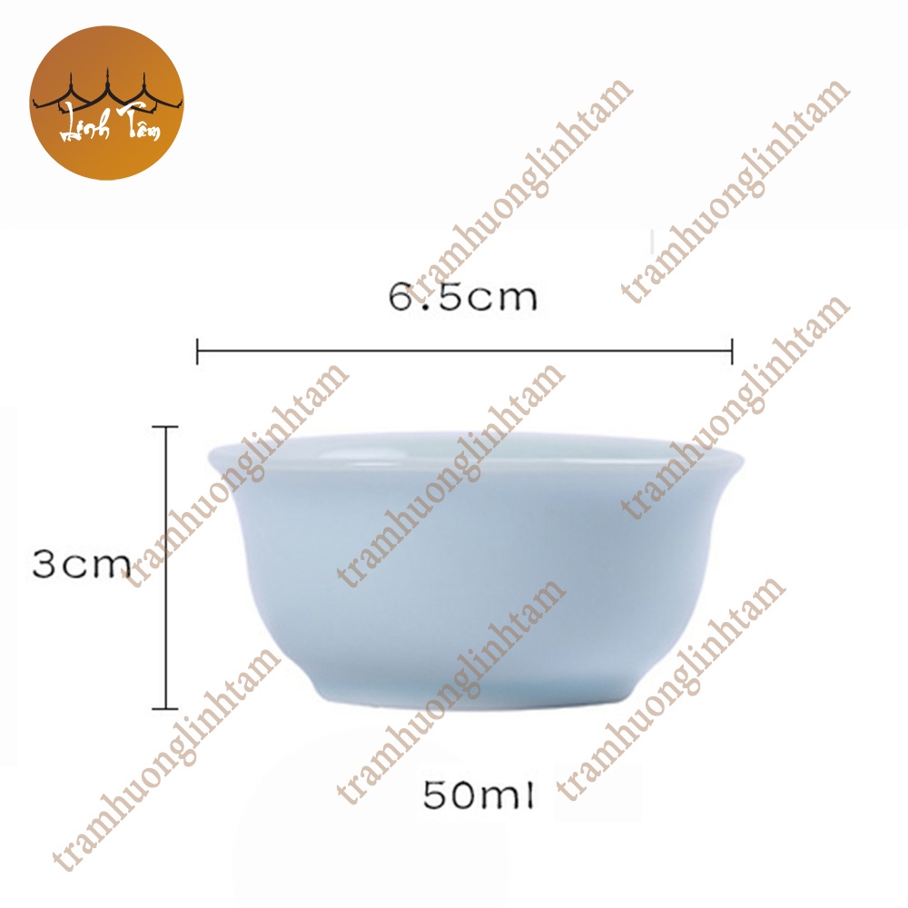 Chén gốm sứ cá chép 3d men ngọc, chén trà phụ kiện bàn trà