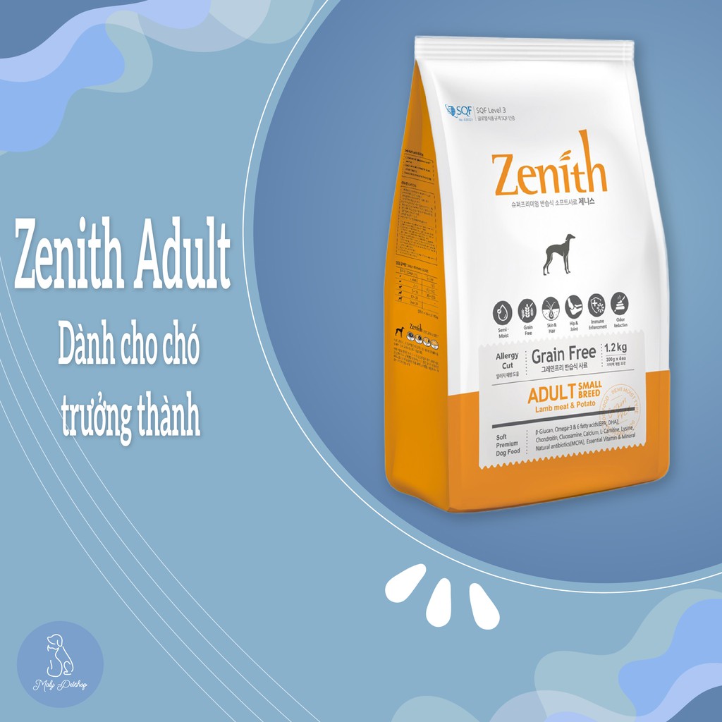 Thức ăn hạt mềm cho giống chó nhỏ Zenith 1.2kg (bao bì mới)