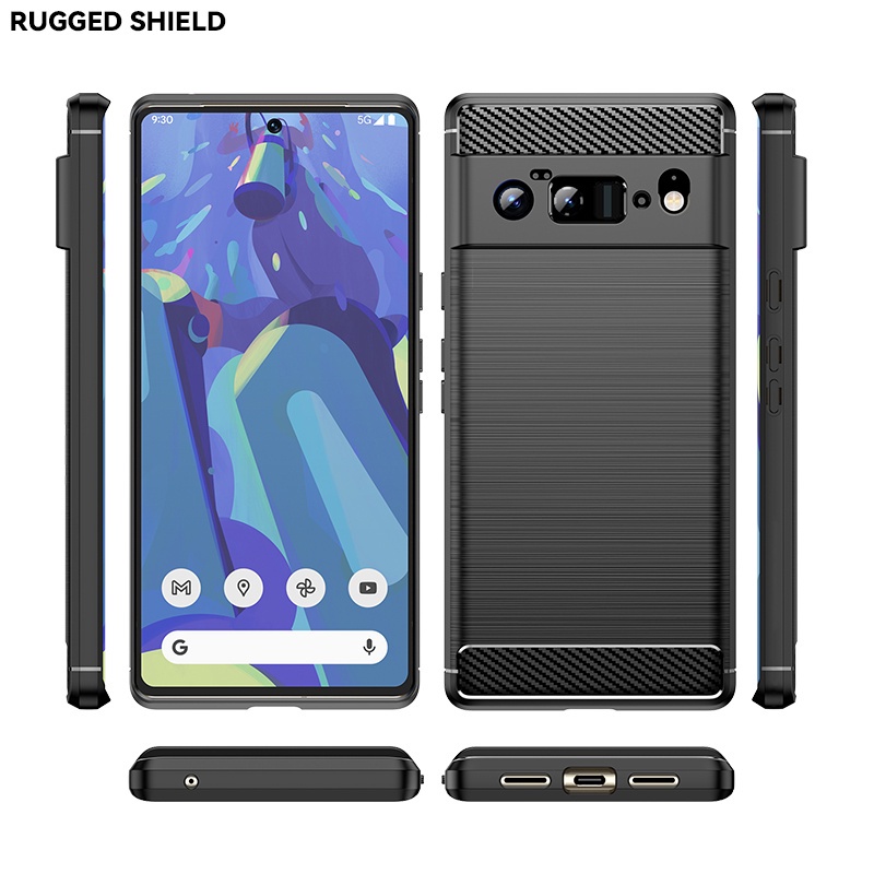 Ốp Điện Thoại Sợi Carbon Mềm Chống Nứt Cho Google Pixel 6A 6 Pro 3 4 5 XL 5XL 4A 5A 5G 4XL 3XL