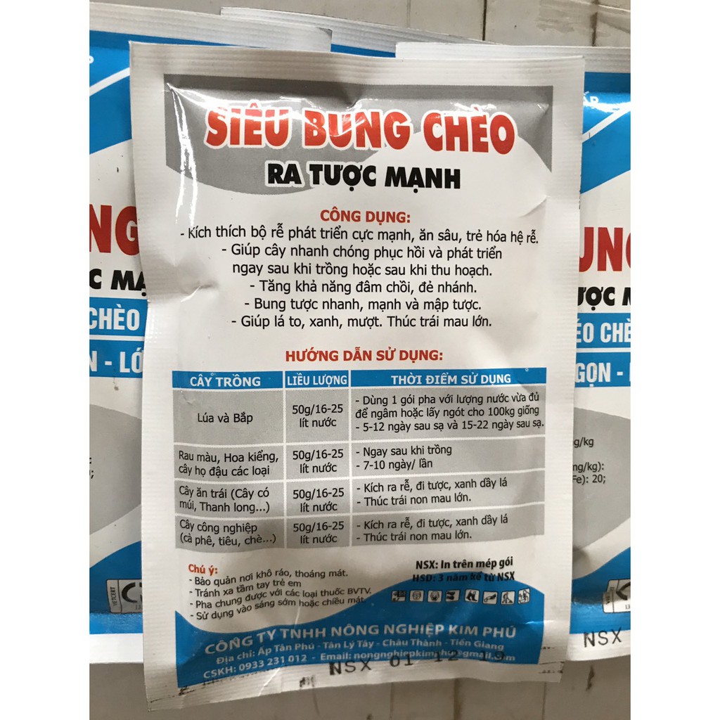Phân bón lá cao cấp SIÊU BUNG CHÈO - Gói 50g