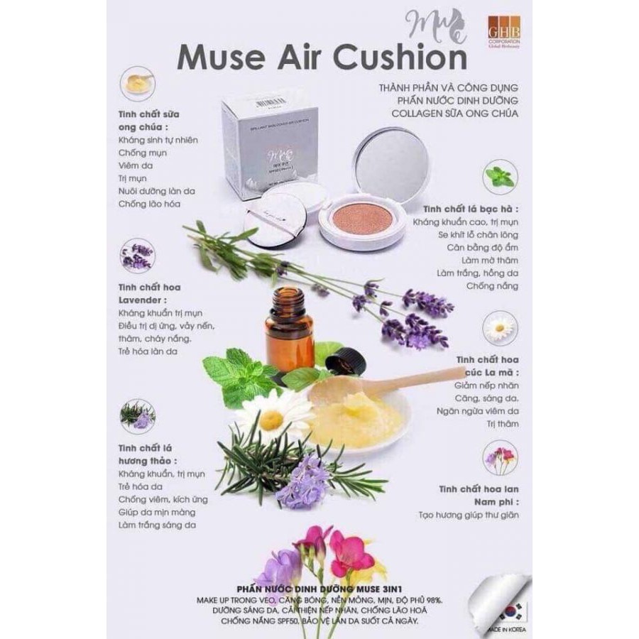 Phấn Nước Dinh Dưỡng Muse Air Cushion