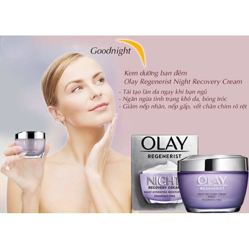 Kem dưỡng ban đêm Olay Regenerist Night Recovery Cream 48g