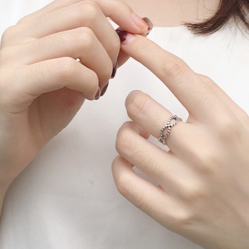 Nhẫn Bạc Nữ Thái Retro S925 Hình Mắt Xích Cực Phong Cách Cá Tính N1718 - Bảo Ngọc Jewlery