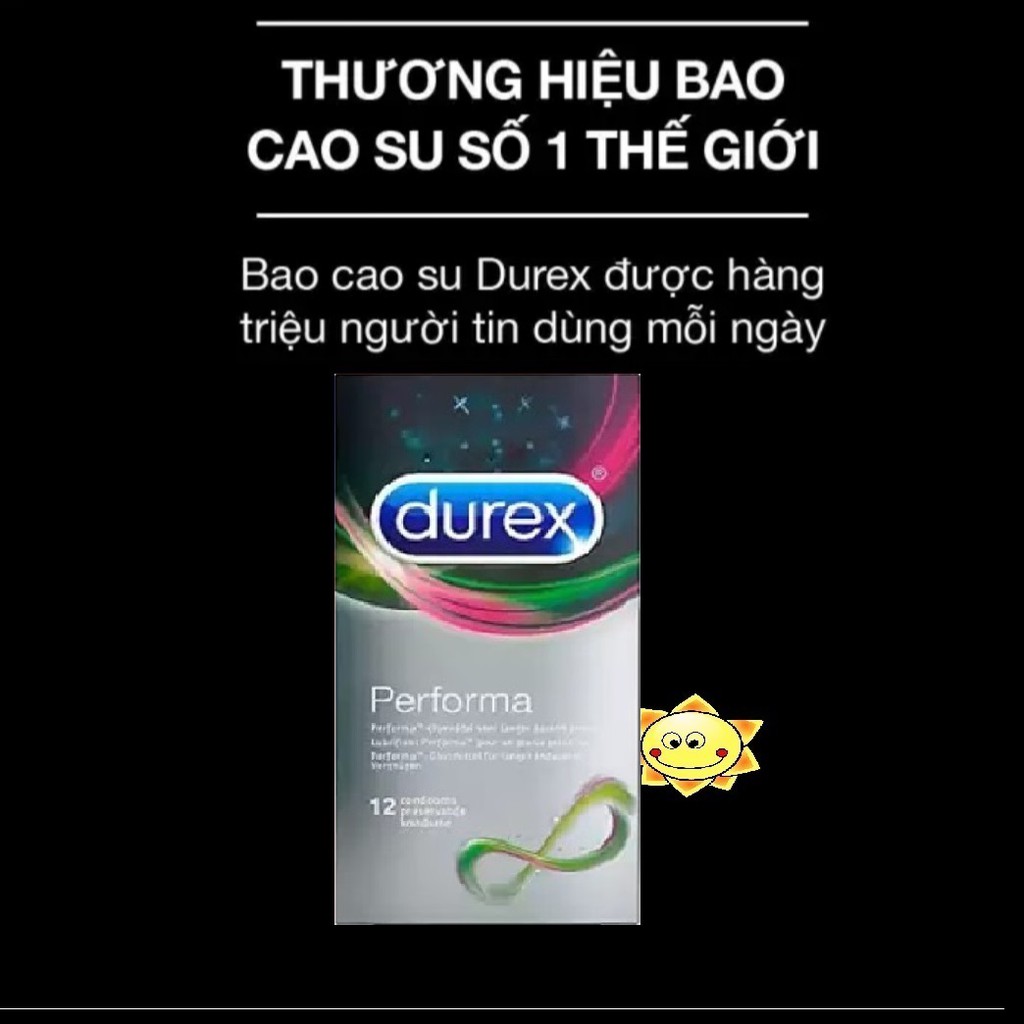 Combo 3 hộp Durex kéo dài thời gian , size nhỏ , siêu mỏng - 36 cai tặng 1 hộp Durex Sensation