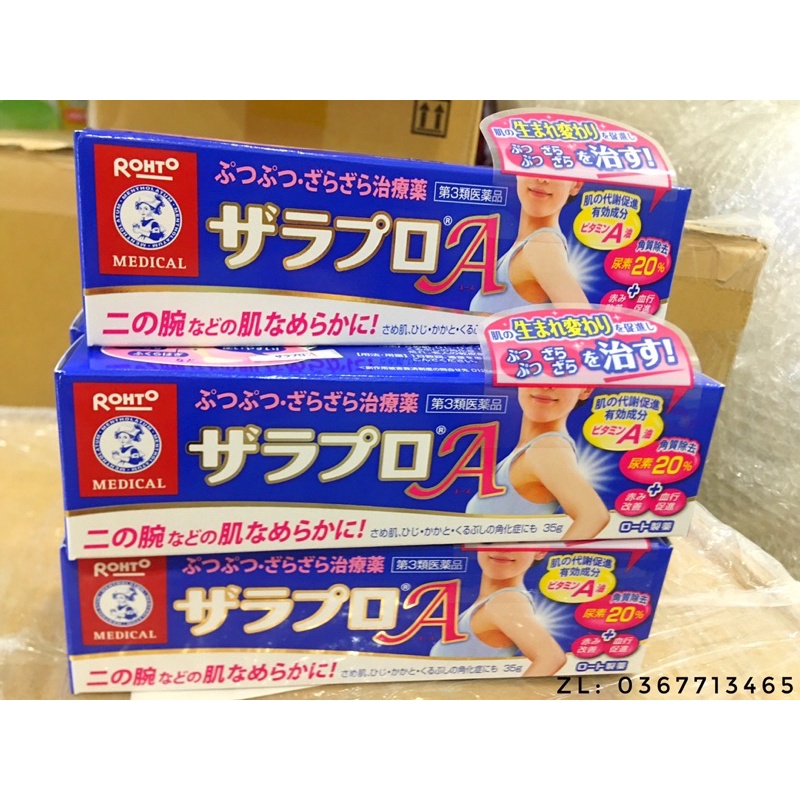 Kem viêm nang lông Rohto Zaraporo 35g Nhật Bản