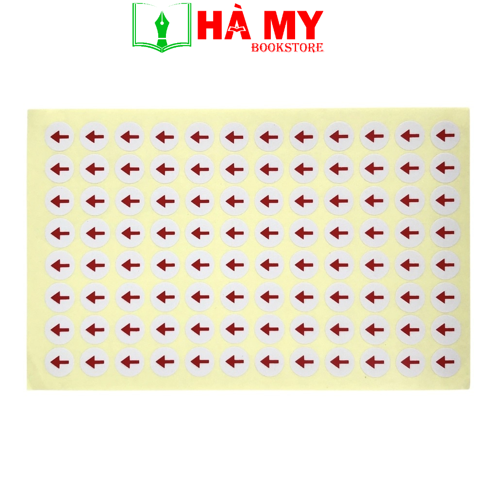 [Hỏa Tốc] Xấp 10 tờ Decal Tomy A5 Mũi Tên Màu Đỏ - 108 mũi tên/Tờ ( Nhà Sách Hà My)
