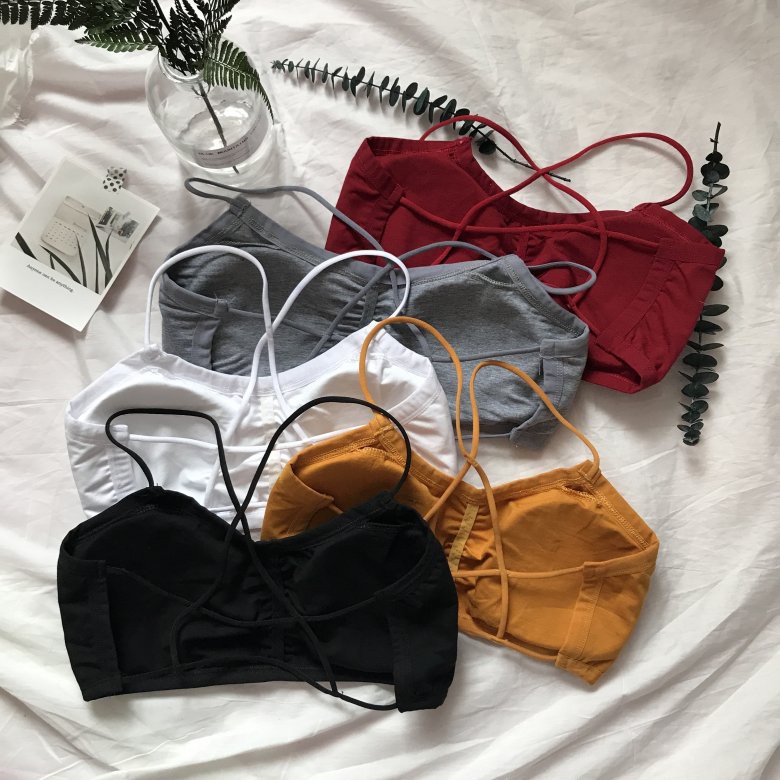 Áo lót SUXI màu trơn phối dây quyến rũ cho nữ