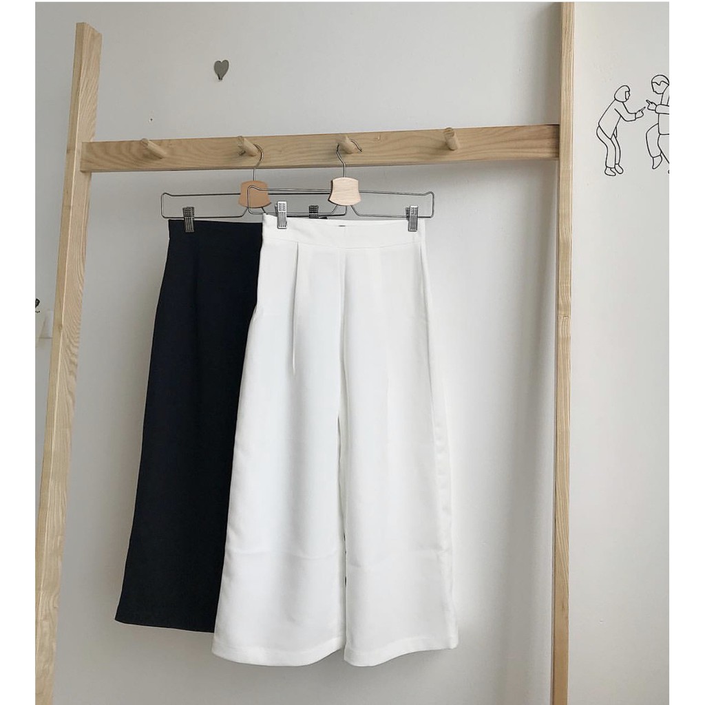 Quần ống rộng lửng khoá cạnh TKQ21 1994closet | BigBuy360 - bigbuy360.vn