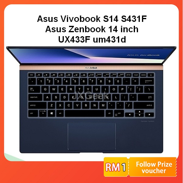 Miếng Dán Bàn Phím Asus Vivobook S14 S431F Zenbook 14 Inch Ux433F Um431D Deluxe14 U4300 Ux433