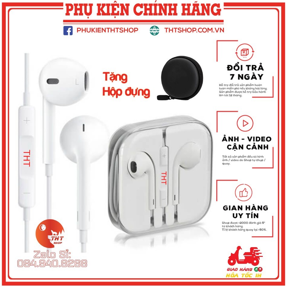 Tai nghe 6/6s/6plus/6splus zin Ic tai nghe chân tròn jack 3.5 Bảo hành 12 Tháng ToHoToShop.
