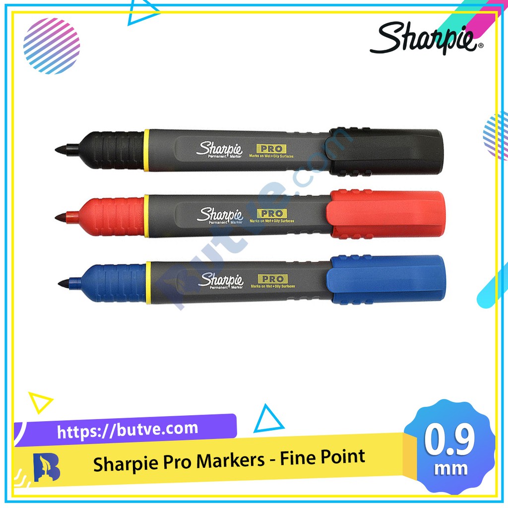 Bút lông dầu vẽ đa chất liệu không xóa được Sharpie Pro Fine 0.9mm (Cây lẻ)