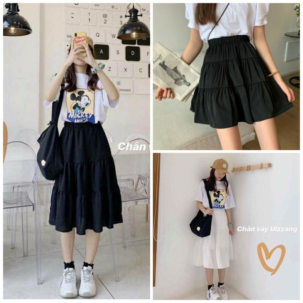 Chân Váy Dài Hai lớp Siêu Xinh Màu Đen Zinti - Chân váy chữ A xòe 2 tầng - Đầm Ngắn Nữ Chất Voan Kèm Lót 2 Màu chất đẹp | BigBuy360 - bigbuy360.vn