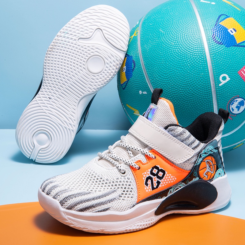 Giày Thể Thao Chơi Bóng Rổ Chuyên Nghiệp Thiết Kế Thoáng Khí Phong Cách Mới Cho Bé Trai 2022