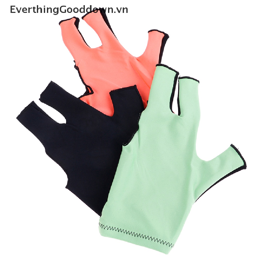 Everthinggooddown Găng Tay Trái / Phải 3 Ngón Bằng Vải Lycra Dùng Để Chơi Bida