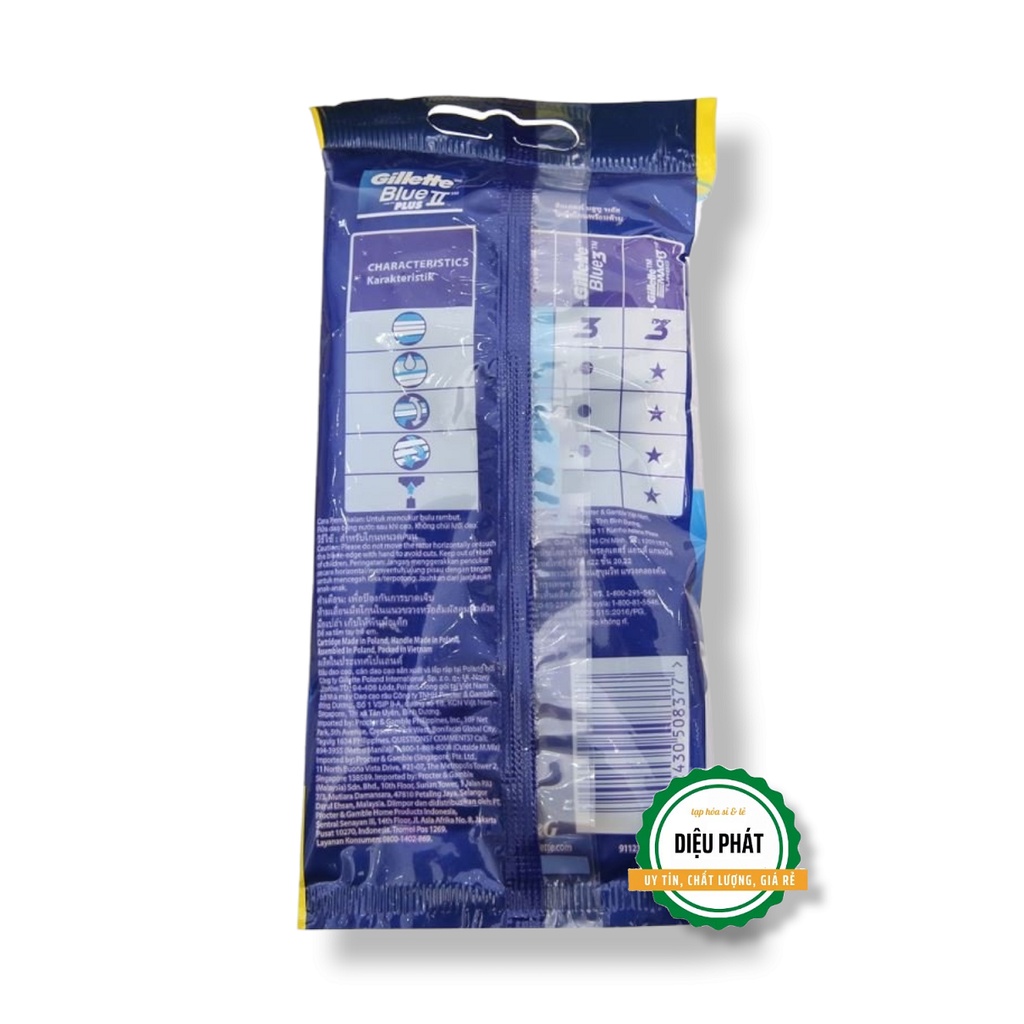 ⚡️ Dao Cạo Gillette Blue II Plus 2 Lưỡi Gói 5+1