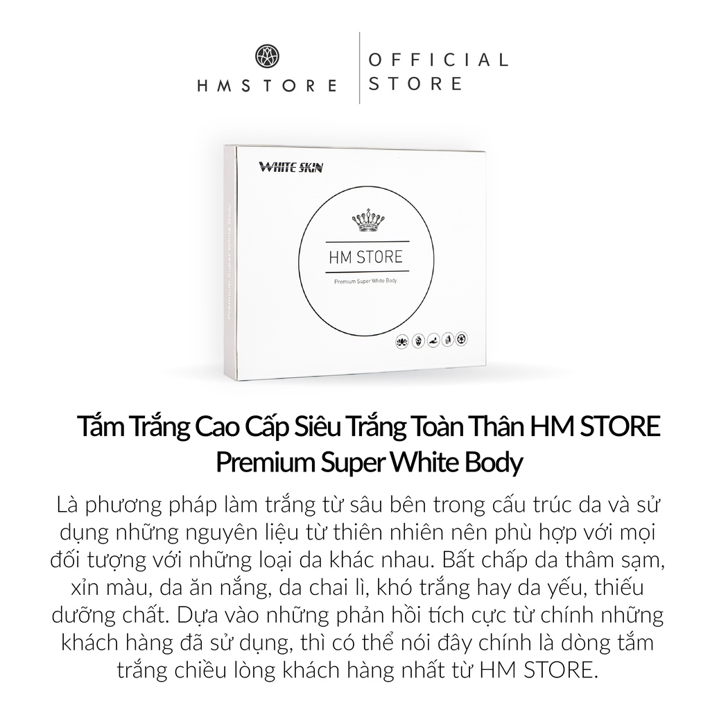 Tắm Trắng Cao Cấp Toàn Thân [HM STORE - Premium Super White Body]