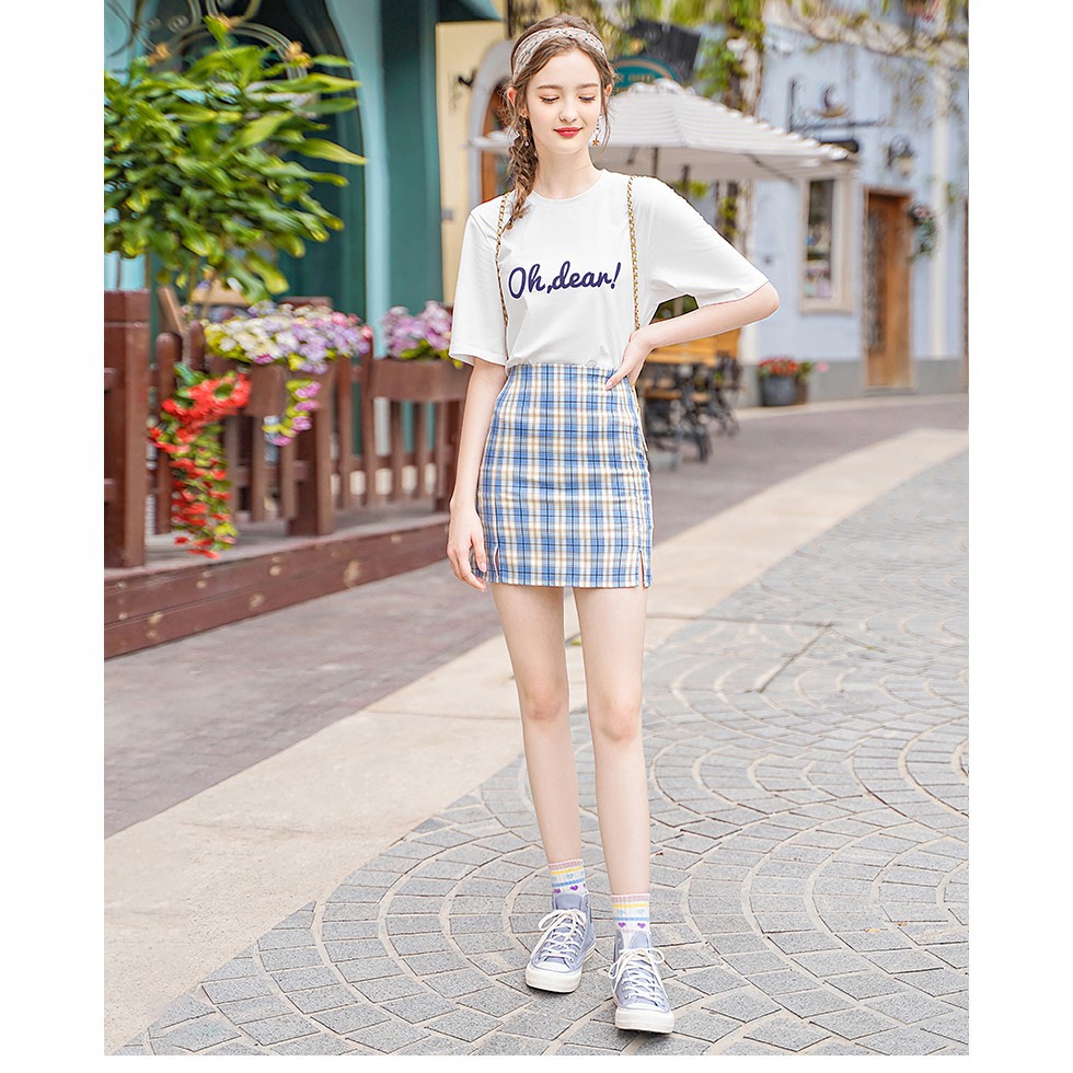 [CÓ VIDEO + QUÀ TẶNG] Váy Đầm Ulzzang | Chân váy nữ chữ A lưng cao kẻ cute Caro có lót trong theo Hot Girl TikTok | BigBuy360 - bigbuy360.vn