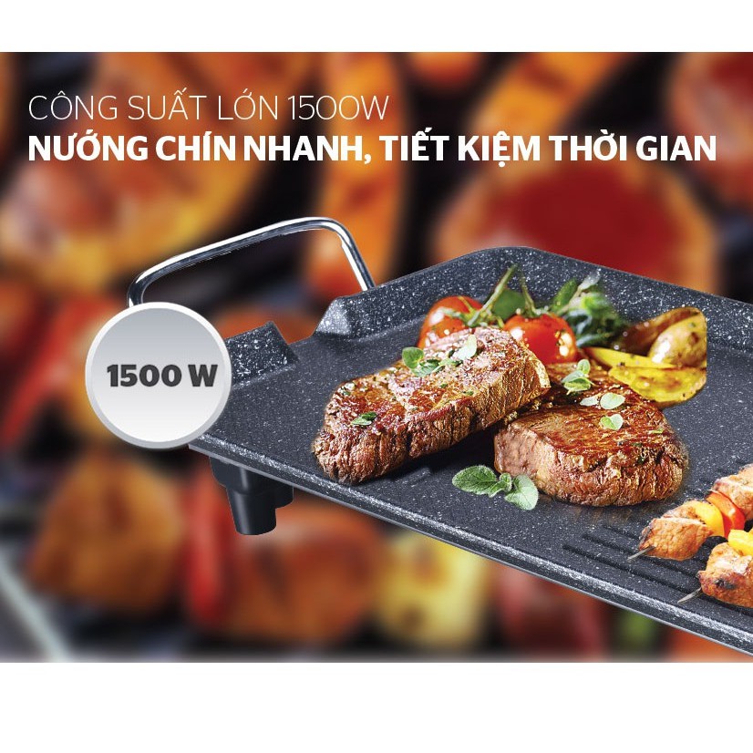 Bếp nướng điện không khói Sunhouse, Vỉ nướng điện chống dính đa năng bêp nướng, BBQ, thịt, rau củ  - HAPOS