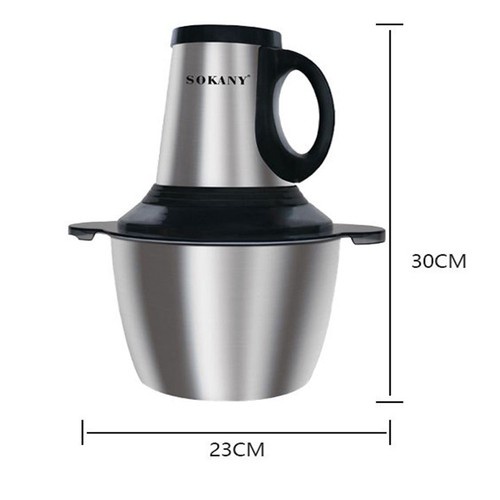 Máy xay thịt đa năng Sokany cối Inox 7011 3L công suất 500W, hàng cao cấp bảo hành chính hãng