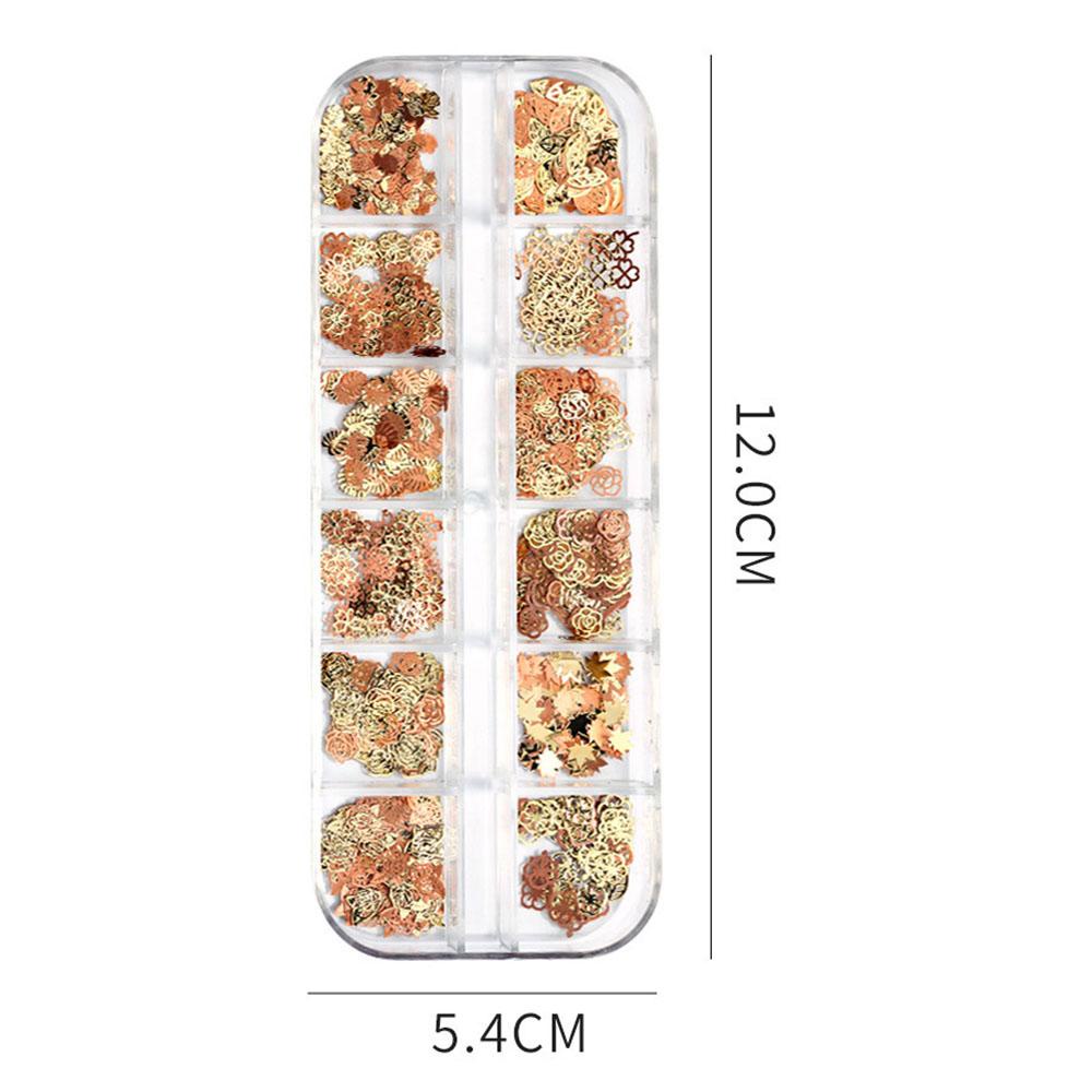 OCEANMAP Bộ Phụ Kiện Trang Trí Móng Nghệ Thuật 3D Hình Hoa Lá / Mặt Trăng / Trá