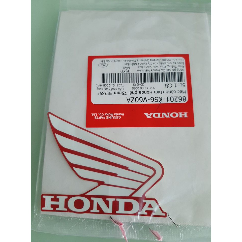 tem cánh chim honda 75mm chính hãng honda