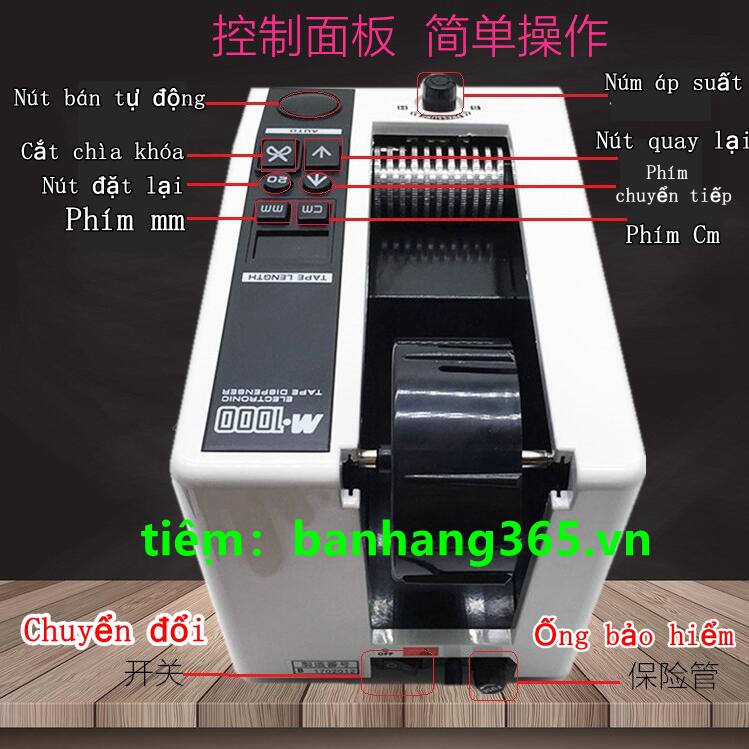 Máy cắt băng dính tự động chất lượng cao Máy cắt băng tự động M-1000 hoàn toàn tự động