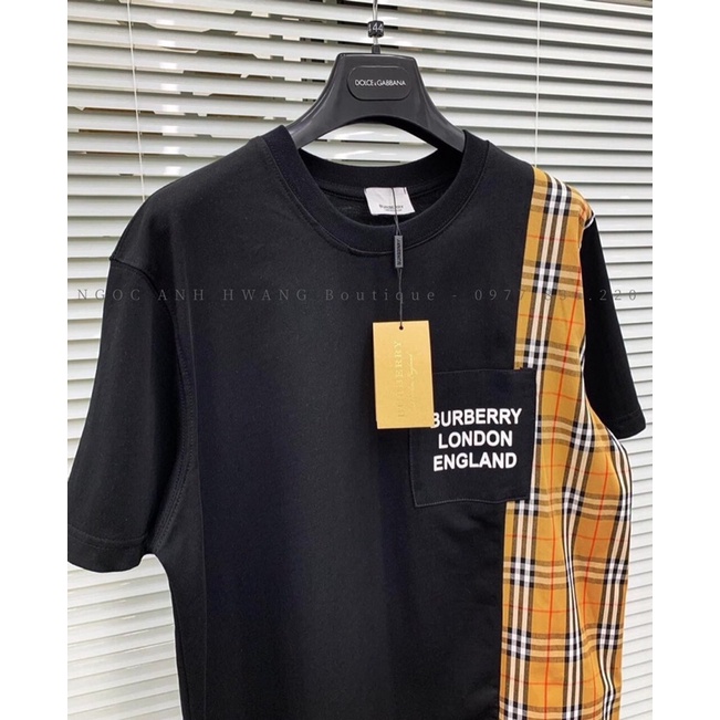 Áo Thun Vintage Unisex Rubystore Phông Ngắn Tay Lỡ Form Rộng Đẹp Cá Tính Phối Kẻ Túi Chữ Nam Nữ Ulzzang Hot