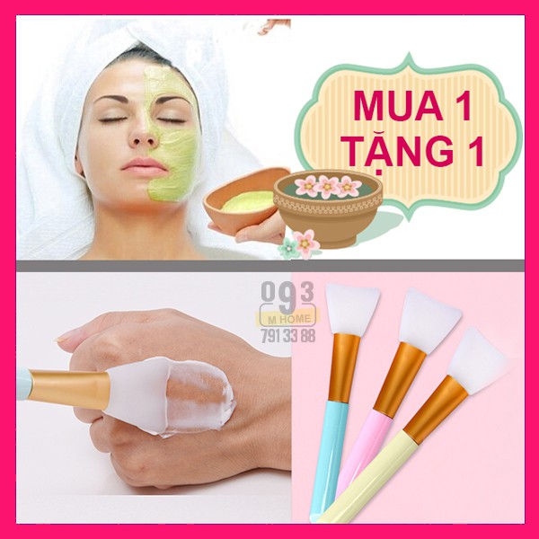 Combo 2 Cọ Quét Mặt Nạ, Cọ Silicon, Cọ Lông